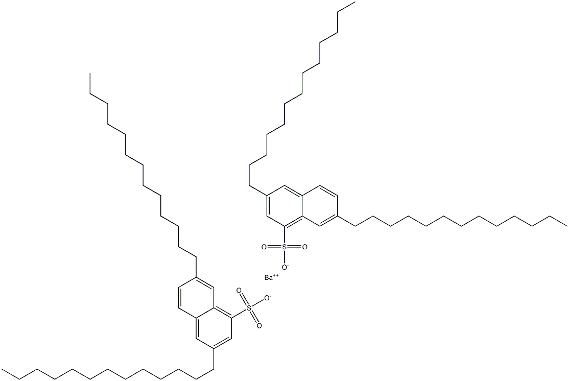 Bis(3,7-ditridecyl-1-naphthalenesulfonic acid)barium salt Structure