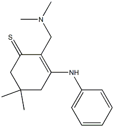 2-[(Dimethylamino)methyl]-3-phenylamino-5,5-dimethyl-2-cyclohexene-1-thione Structure