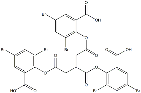 Tricarballylic acid tris(2-carboxy-4,6-dibromophenyl) ester Structure