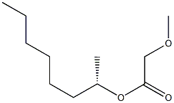 (+)-メトキシ酢酸(S)-1-メチルヘプチル 化学構造式