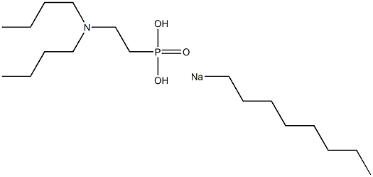 2-(Dibutylamino)ethylphosphonic acid octyl=sodium ester salt Structure