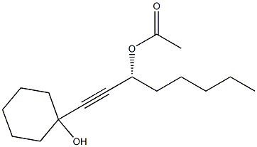 Acetic acid (R)-3-(1-hydroxycyclohexyl)-1-pentyl-2-propynyl ester 结构式