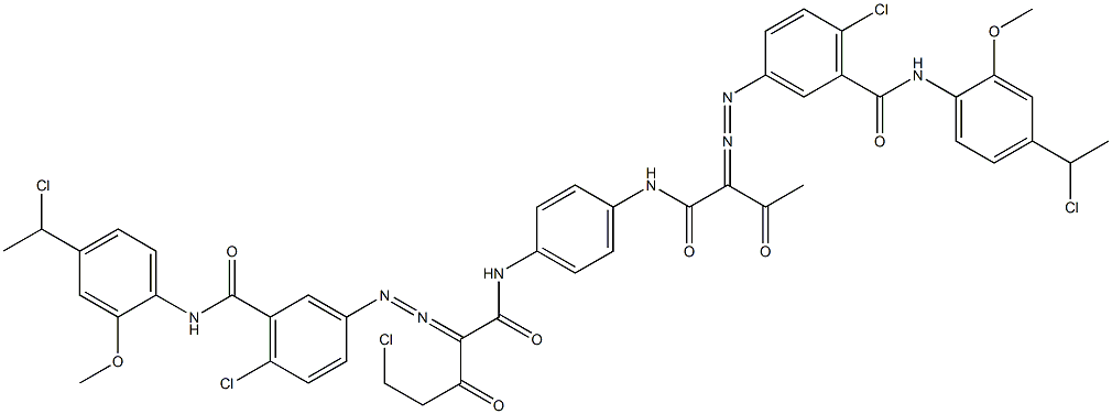 3,3'-[2-(Chloromethyl)-1,4-phenylenebis[iminocarbonyl(acetylmethylene)azo]]bis[N-[4-(1-chloroethyl)-2-methoxyphenyl]-6-chlorobenzamide]