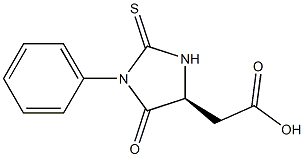 (4S)-5-Oxo-1-phenyl-2-thioxoimidazolidine-4-acetic acid Struktur