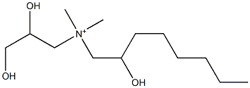 N-(2,3-Dihydroxypropyl)-2-hydroxy-N,N-dimethyl-1-octanaminium Structure