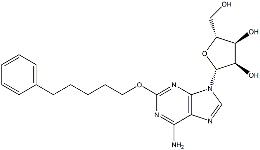 2-(5-Phenylpentyloxy)adenosine Struktur