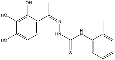 2',3',4'-トリヒドロキシアセトフェノン4-(o-トリル)チオセミカルバゾン 化学構造式