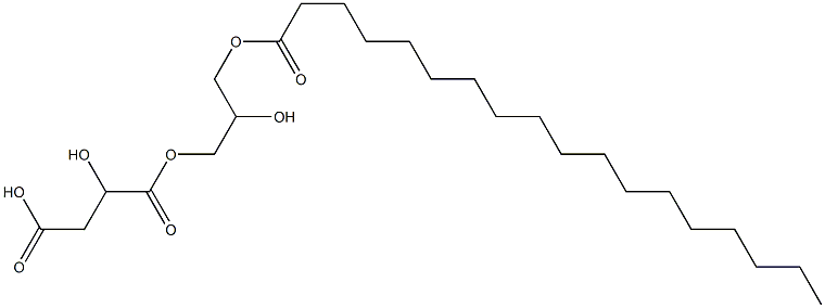 D-Malic acid hydrogen 1-(2-hydroxy-3-octadecanoyloxypropyl) ester 结构式