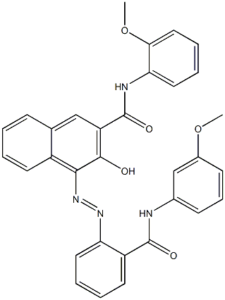 4-[[2-[[(3-Methoxyphenyl)amino]carbonyl]phenyl]azo]-3-hydroxy-N-(2-methoxyphenyl)-2-naphthalenecarboxamide Structure