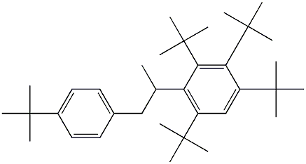 2-(2,3,4,6-Tetra-tert-butylphenyl)-1-(4-tert-butylphenyl)propane 结构式