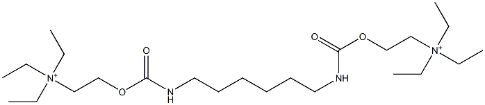 2,2'-[Hexamethylenebis[[(imino)carbonyl]oxy]]bis(N,N,N-triethylethanaminium),,结构式