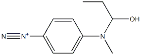 4-[メチル(1-ヒドロキシプロピル)アミノ]ベンゼンジアゾニウム 化学構造式