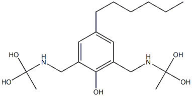 2,6-Bis[[(1,1-dihydroxyethyl)amino]methyl]-4-hexylphenol 结构式