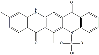 5,7,12,14-Tetrahydro-6,10-dimethyl-7,14-dioxoquino[2,3-b]acridine-5-sulfonic acid,,结构式
