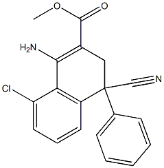 1-Amino-4-cyano-3,4-dihydro-8-chloro-4-(phenyl)naphthalene-2-carboxylic acid methyl ester|