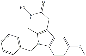 2-(1-Benzyl-5-methoxy-2-methyl-1H-indol-3-yl)acetohydroxamic acid 结构式