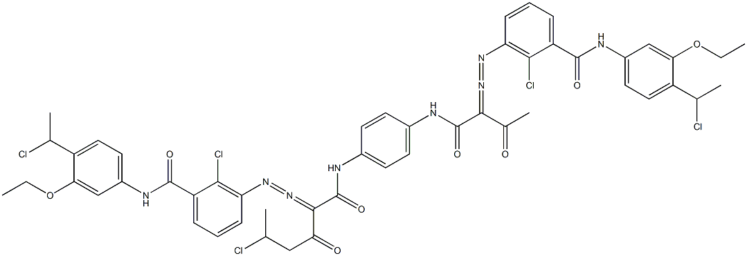 3,3'-[2-(1-Chloroethyl)-1,4-phenylenebis[iminocarbonyl(acetylmethylene)azo]]bis[N-[4-(1-chloroethyl)-3-ethoxyphenyl]-2-chlorobenzamide]