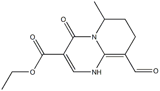 9-Formyl-6-methyl-4-oxo-1,6,7,8-tetrahydro-4H-pyrido[1,2-a]pyrimidine-3-carboxylic acid ethyl ester Structure