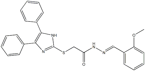 N'-[2-Methoxybenzylidene]-2-[(4,5-diphenyl-1H-imidazol-2-yl)thio]acetohydrazide Structure