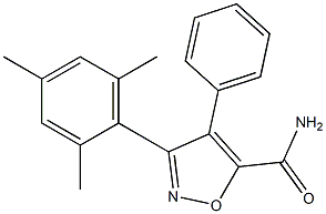 3-(2,4,6-Trimethylphenyl)-4-phenylisoxazole-5-carboxamide Struktur
