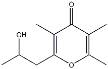 2-(3,5,6-Trimethyl-4-oxo-4H-pyran-2-yl)-1-methylethanol,,结构式