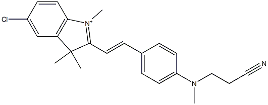 5-Chloro-2-[2-[4-[(2-cyanoethyl)methylamino]phenyl]ethenyl]-1,3,3-trimethyl-3H-indolium Structure