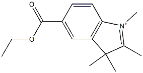 5-Ethoxycarbonyl-1,2,3,3-tetramethyl-3H-indolium Structure