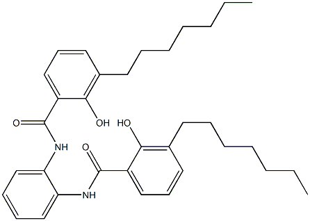 N,N'-Bis(3-heptylsalicyloyl)-o-phenylenediamine,,结构式