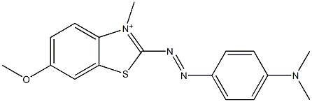 2-[[4-(Dimethylamino)phenyl]azo]-6-methoxy-3-methylbenzothiazol-3-ium,,结构式