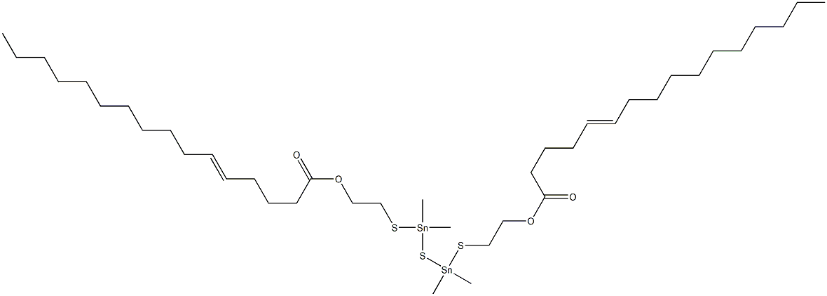 Bis[dimethyl[[2-(4-pentadecenylcarbonyloxy)ethyl]thio]stannyl] sulfide|