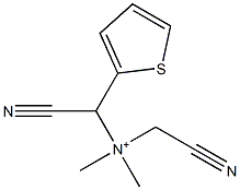 [(2-Thienyl)cyanomethyl](cyanomethyl)dimethylaminium Structure