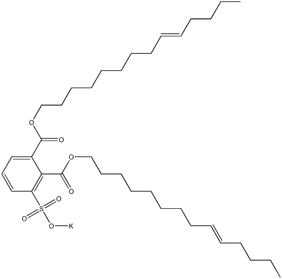 3-(ポタシオスルホ)フタル酸ジ(9-テトラデセニル) 化学構造式