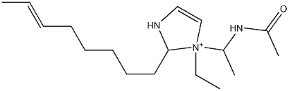 1-[1-(Acetylamino)ethyl]-1-ethyl-2-(6-octenyl)-4-imidazoline-1-ium Structure