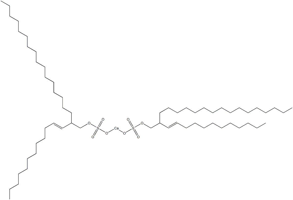 Bis[2-(1-dodecenyl)octadecyloxysulfonyloxy]calcium Structure