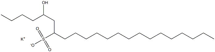 5-Hydroxydocosane-7-sulfonic acid potassium salt,,结构式