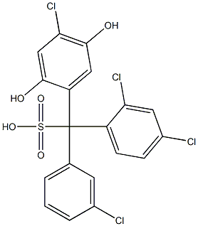 (3-Chlorophenyl)(2,4-dichlorophenyl)(4-chloro-2,5-dihydroxyphenyl)methanesulfonic acid