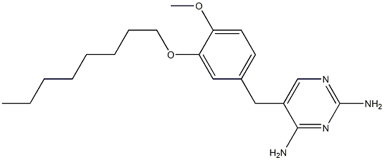 2,4-Diamino-5-[4-methoxy-3-octyloxybenzyl]pyrimidine,,结构式