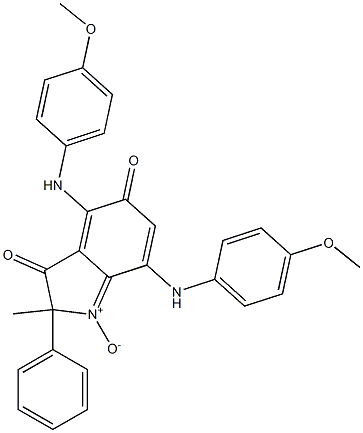 4,7-Bis(4-methoxyphenylamino)-2-methyl-3,5-dioxo-2-phenyl-3,5-dihydro-2H-indole 1-oxide Structure