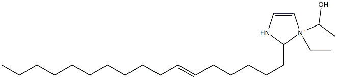 1-Ethyl-2-(6-heptadecenyl)-1-(1-hydroxyethyl)-4-imidazoline-1-ium Structure