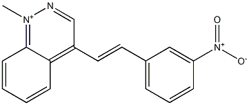1-メチル-4-[2-(3-ニトロフェニル)エテニル]シンノリン-1-イウム 化学構造式
