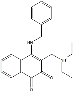 N-[[[3,4-Dihydro-1-(benzylamino)-3,4-dioxonaphthalen]-2-yl]methyl]-N-ethylethanaminium Structure