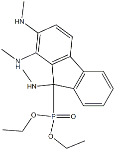 [9-(Trimethylaminio)-9H-fluoren-9-yl]phosphonic acid diethyl ester,,结构式
