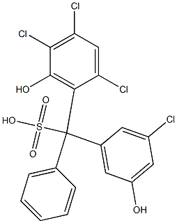 (3-Chloro-5-hydroxyphenyl)(2,4,5-trichloro-6-hydroxyphenyl)phenylmethanesulfonic acid,,结构式