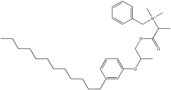 N,N-Dimethyl-N-benzyl-N-[1-[[2-(3-dodecylphenyloxy)propyl]oxycarbonyl]ethyl]aminium,,结构式