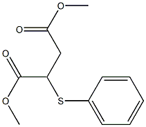 2-(フェニルチオ)こはく酸ジメチル 化学構造式