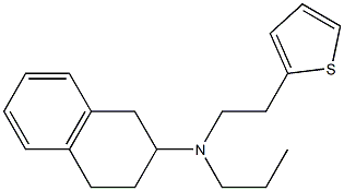 2-[Propyl[2-(thiophen-2-yl)ethyl]amino]tetralin 结构式