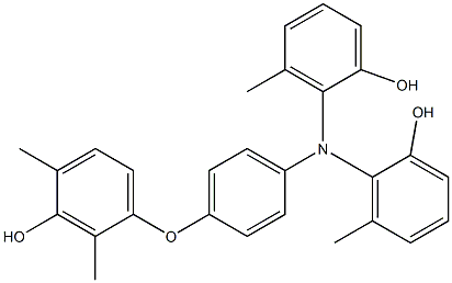 N,N-Bis(2-hydroxy-6-methylphenyl)-4-(3-hydroxy-2,4-dimethylphenoxy)benzenamine Structure