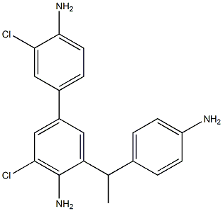 4-[5-(3-Chloro-4-aminophenyl)methyl-2-amino-3-chlorophenylmethyl]benzenamine 结构式