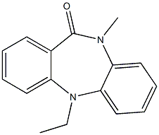 5-Ethyl-5,10-dihydro-10-methyl-11H-dibenzo[b,e][1,4]diazepin-11-one Struktur