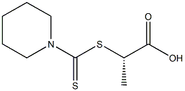 [S,(-)]-2-(1-Piperidinylcarbonothioylthio)propionic acid Structure